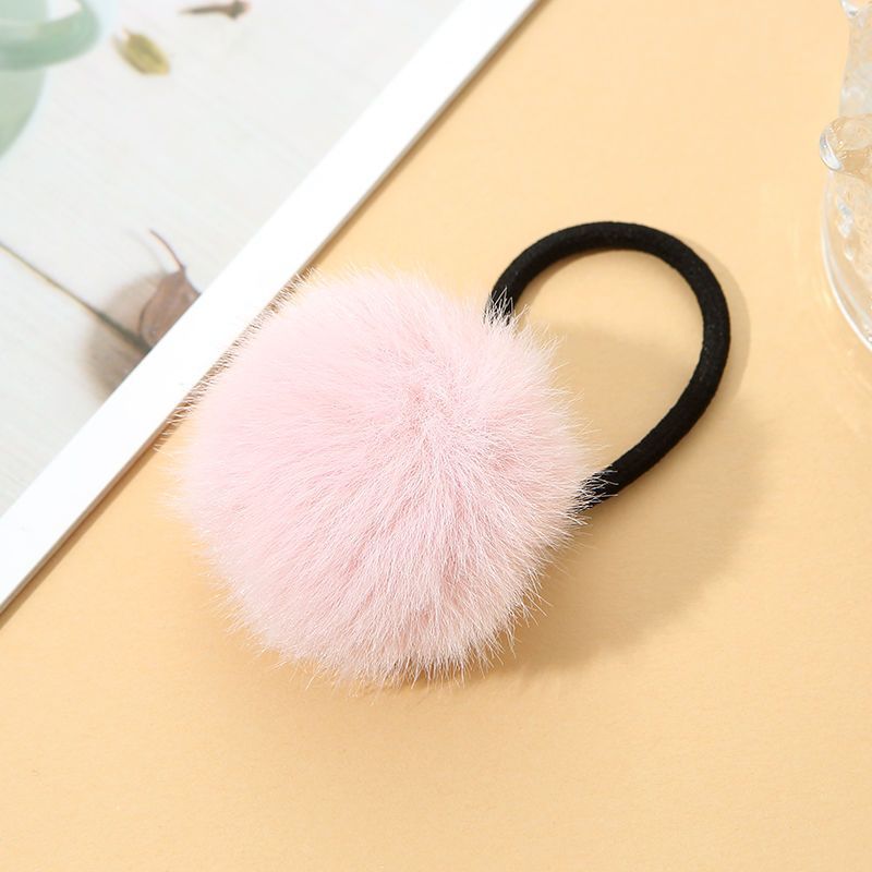 Autumn and Winter Plush Headdress Candy Color Campus Zaihuile Hair Rope Korean Trending Girl Rubber Band Hair Ring Accessories Imitation Fur