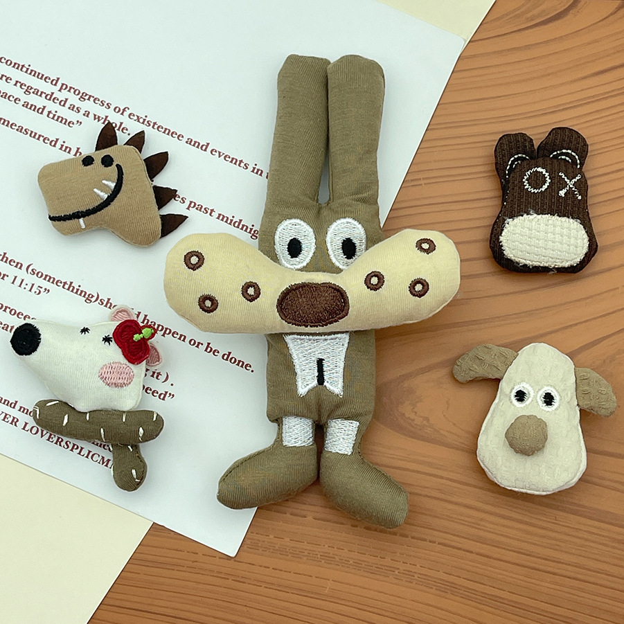 现货卡通布艺公仔DIY包包鞋袜儿童服装辅料配饰发夹配件布艺胸针