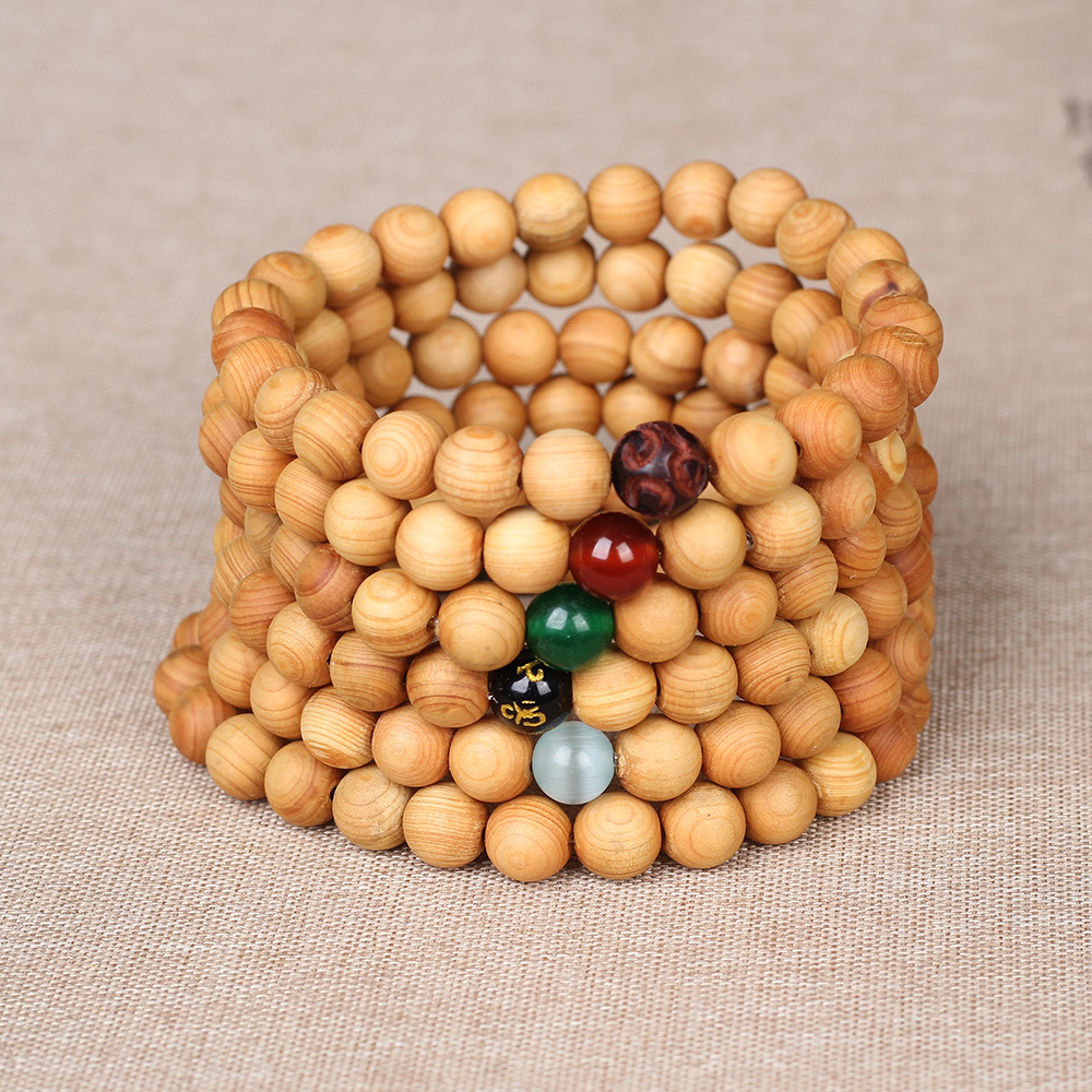 正宗崖柏手串柏木手链太行山原木老料崖柏佛珠男女单圈情侣饰品