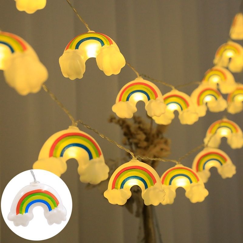 Led XINGX Colored Lights Rainbow Clouds String Room Decorative Lights Holiday Children's Room Layout Lights Lamp for Booth Hanging Lights