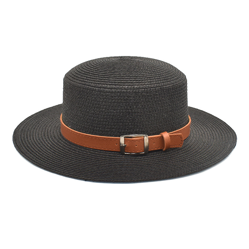 Amazon AliExpress EBay Women's Fashion Straw Hat Bowler Hat Men's Outdoor Beach Sun Protection Sunshade Fedora Hat Summer