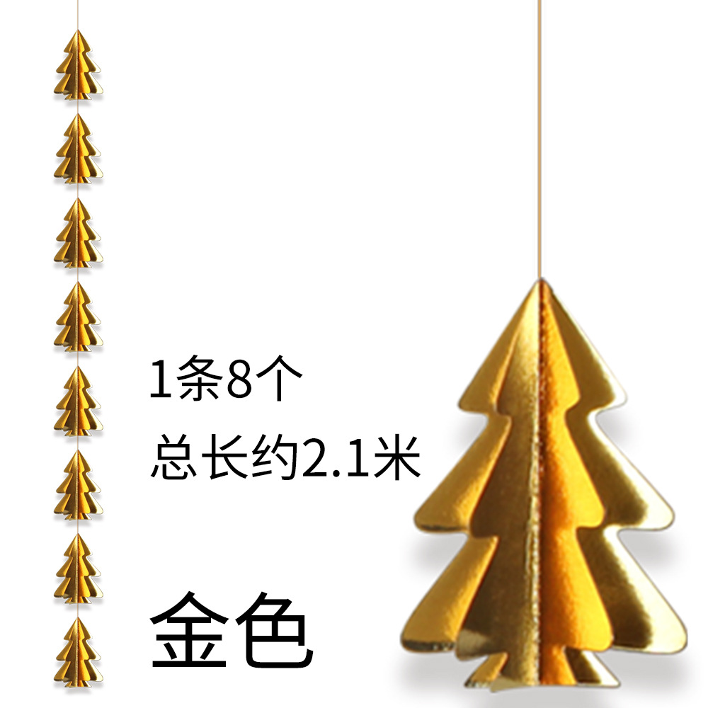 2023 New Christmas Decoration Pendant Shop Atmosphere Layout Holiday Dress up Gilding Christmas Tree Decoration Pendant