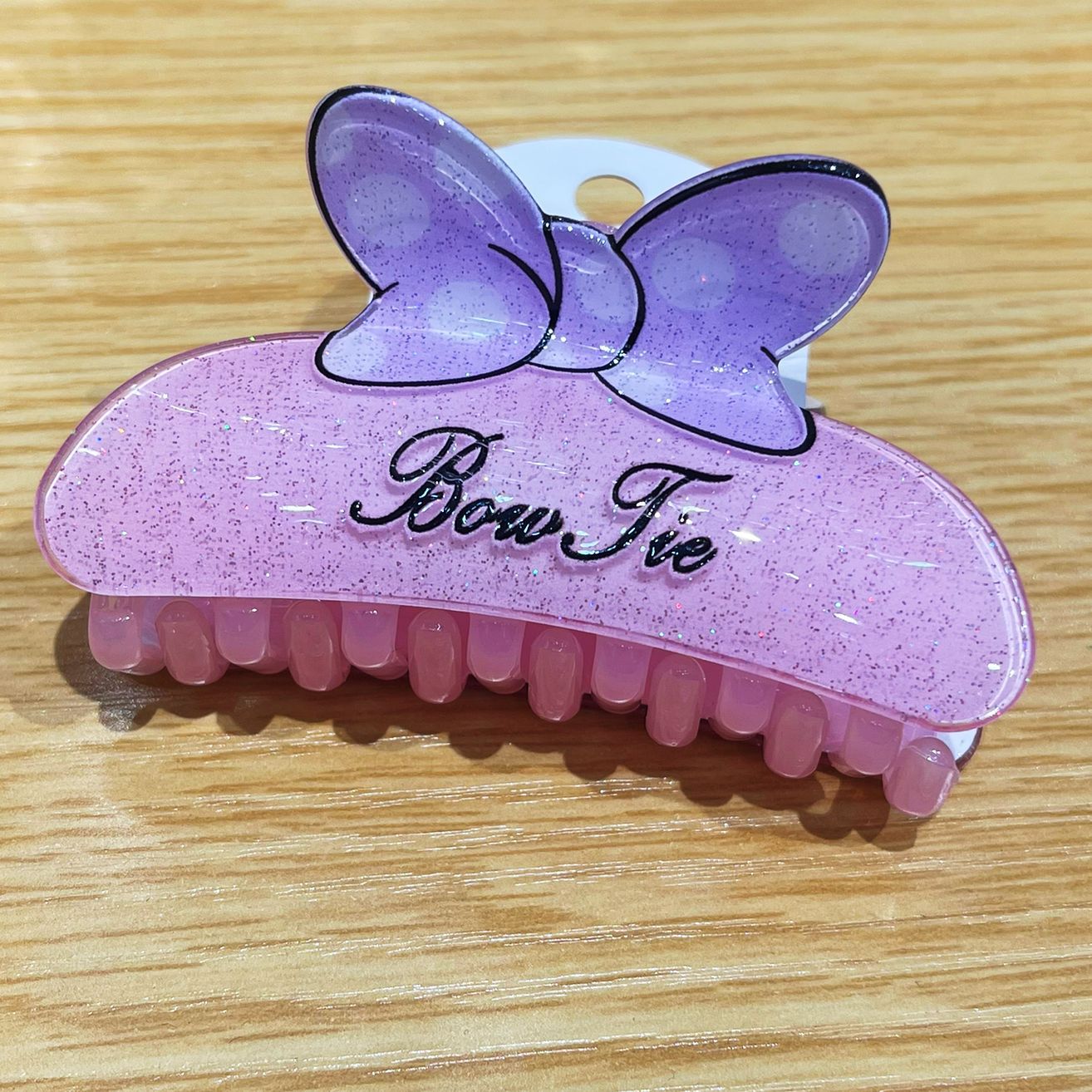 Korean Medium 8cm Cartoon Acrylic Cute Polka Dot Bow Claw Clip Shower Updo Back Head Half Hairpin