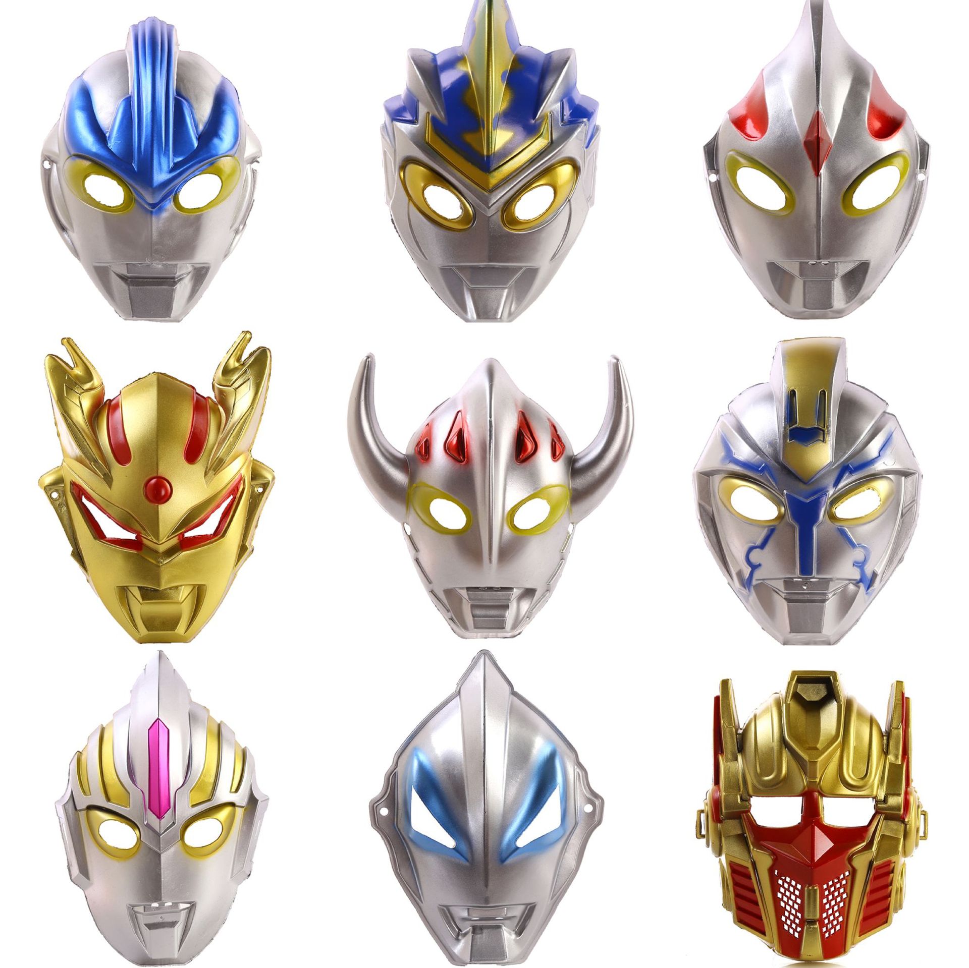 地摊货源批发儿童卡通奥特曼面具迪迦欧布赛罗泰罗万圣节动漫玩具