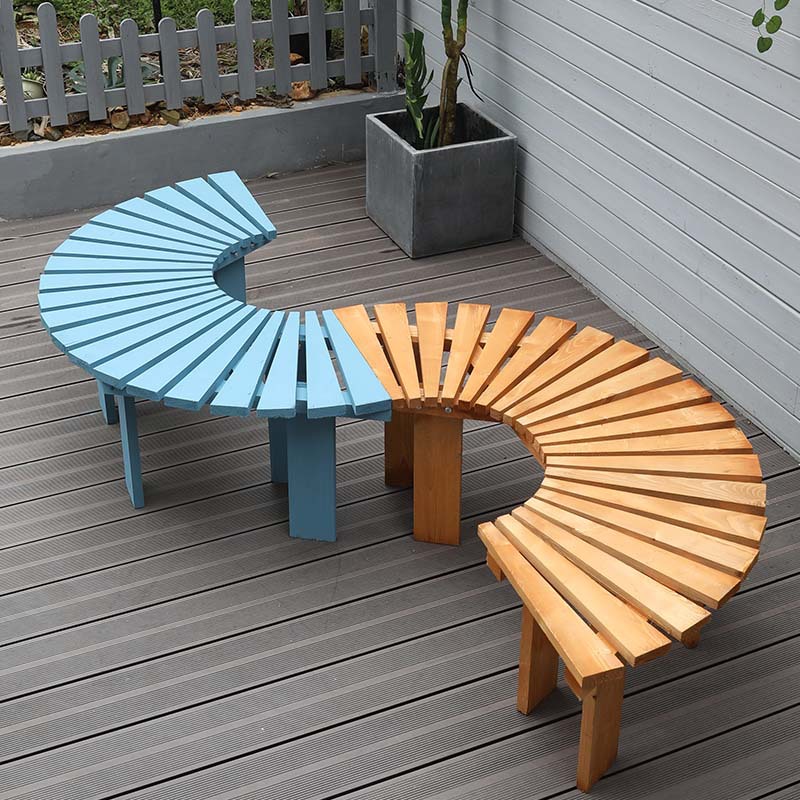 防腐木公园椅户外长椅子实木长凳休闲座椅庭院围树凳花园露天阳台