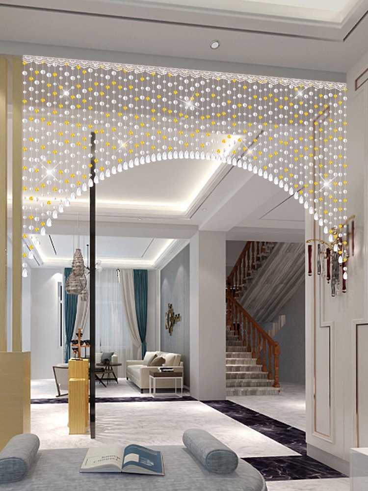 水晶珠帘门帘隔断帘子客厅过道装饰家用窗帘卧室玄关挂帘网红珠链