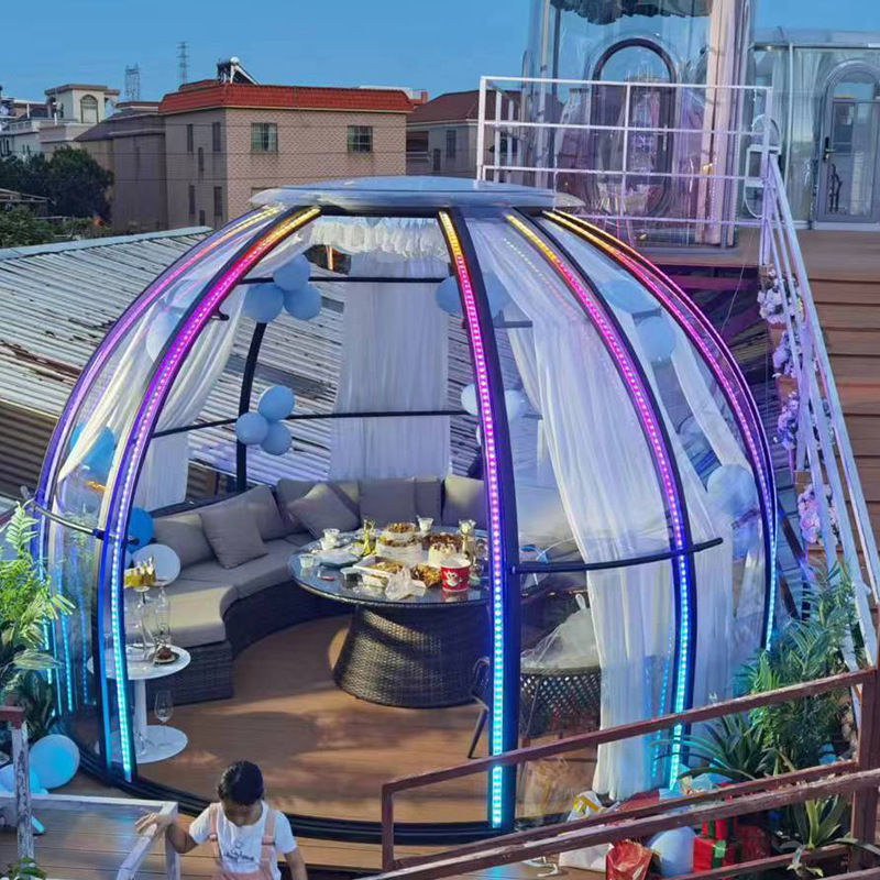 5米新品上市旋转推拉门星空房泡泡屋餐厅文旅网红打卡-阿里巴巴