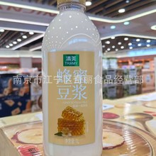 清美蜂蜜豆浆醇豆浆常温即饮瓶装 清美豆浆饮料1L*12瓶