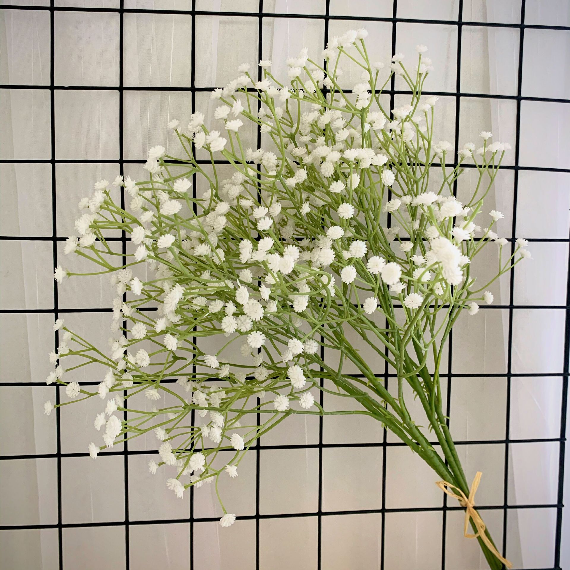 塑料仿真满天星单支4叉跨境 外贸 仿真花 餐厅婚庆手捧花家居装饰