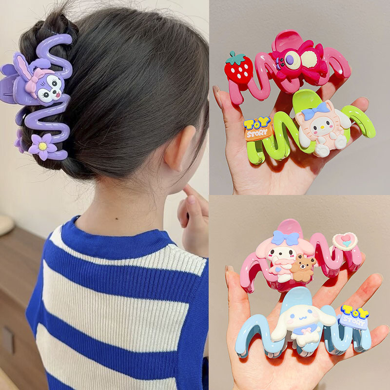 sanrio grip strawberry bear shark clip cute cartoon teenage girl back head updo sweet girl hairware