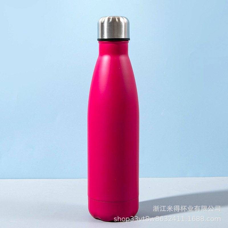 Cross-Border 304 Stainless Steel Coke Bottle Portable Outdoor Thermos Sports Kettle Creative Coke Bottle Small Mouth Bottle