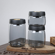 批发玻璃咖啡豆储物罐抽真空储物收纳盒密封罐茶叶罐高硼硅玻璃瓶