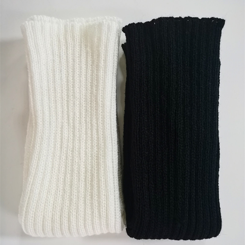 Fashion Little Leg Warmer Hot Girl Vertical Stripes Japanese JK Socks Women Pile Style Foot Sock Wool Knitted White Black Support Hosiery