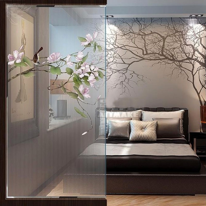 钢化艺术玻璃磨砂工艺玻璃屏风夹层玻璃淋浴间玻璃隔断