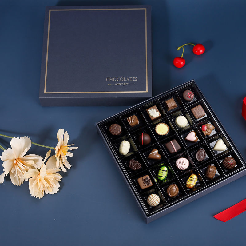风欧式巧克力精装包装盒松露跨境巧克力礼盒16/25粒批发