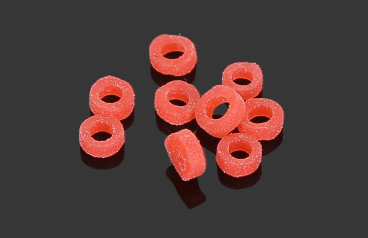 红虫皮筋 皮筋颗粒 鱼饵皮筋 红虫夹皮筋圈 钓鱼皮筋渔具配件批发