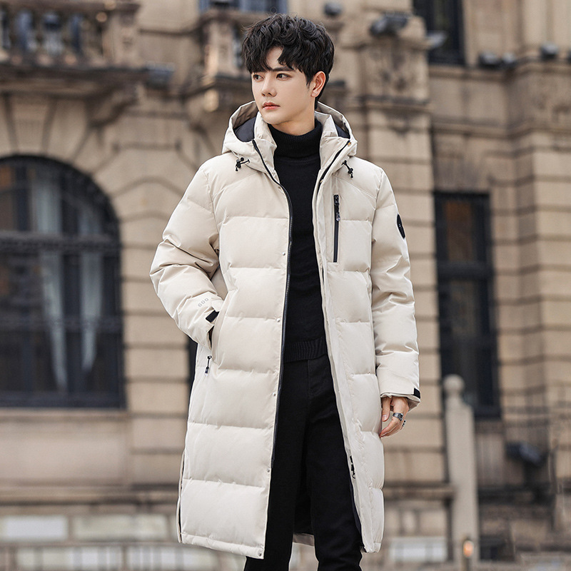 Down Jacket Men's Mid-Length Winter New Loose Cargo Casual Fashion Brand Fashionable Warm Couple Thickened Coat