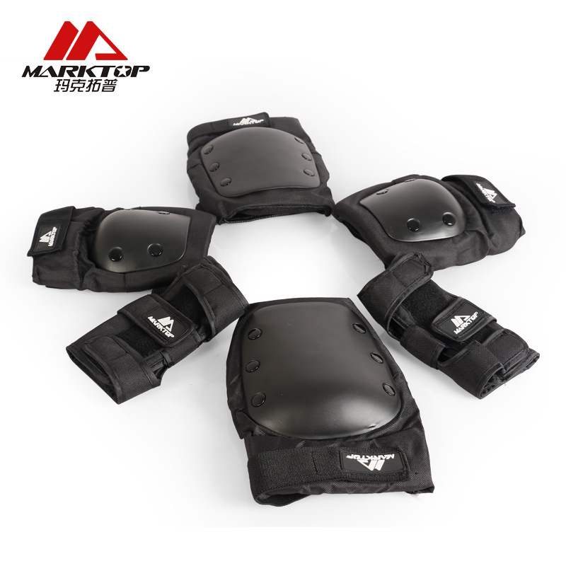 玛克拓普专业滑板护具成人儿童六件套装轮滑溜冰旱冰护掌护肘护膝