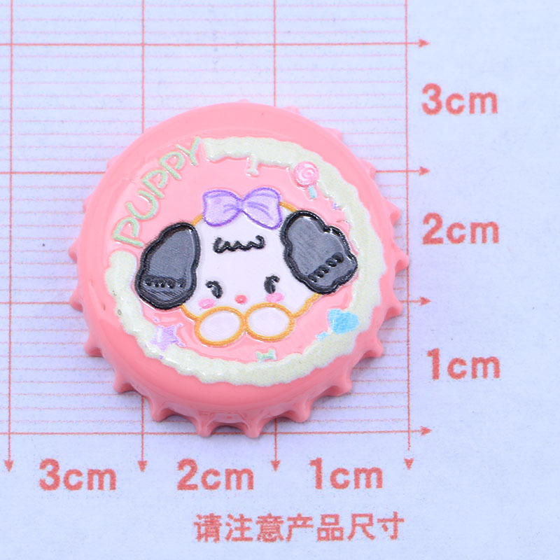 Adorable Bottle Cap Personalized DIY Homemade Phone Case Resin Accessories Wholesale Material Decoration Website Red Barrettes Head Rope Batch