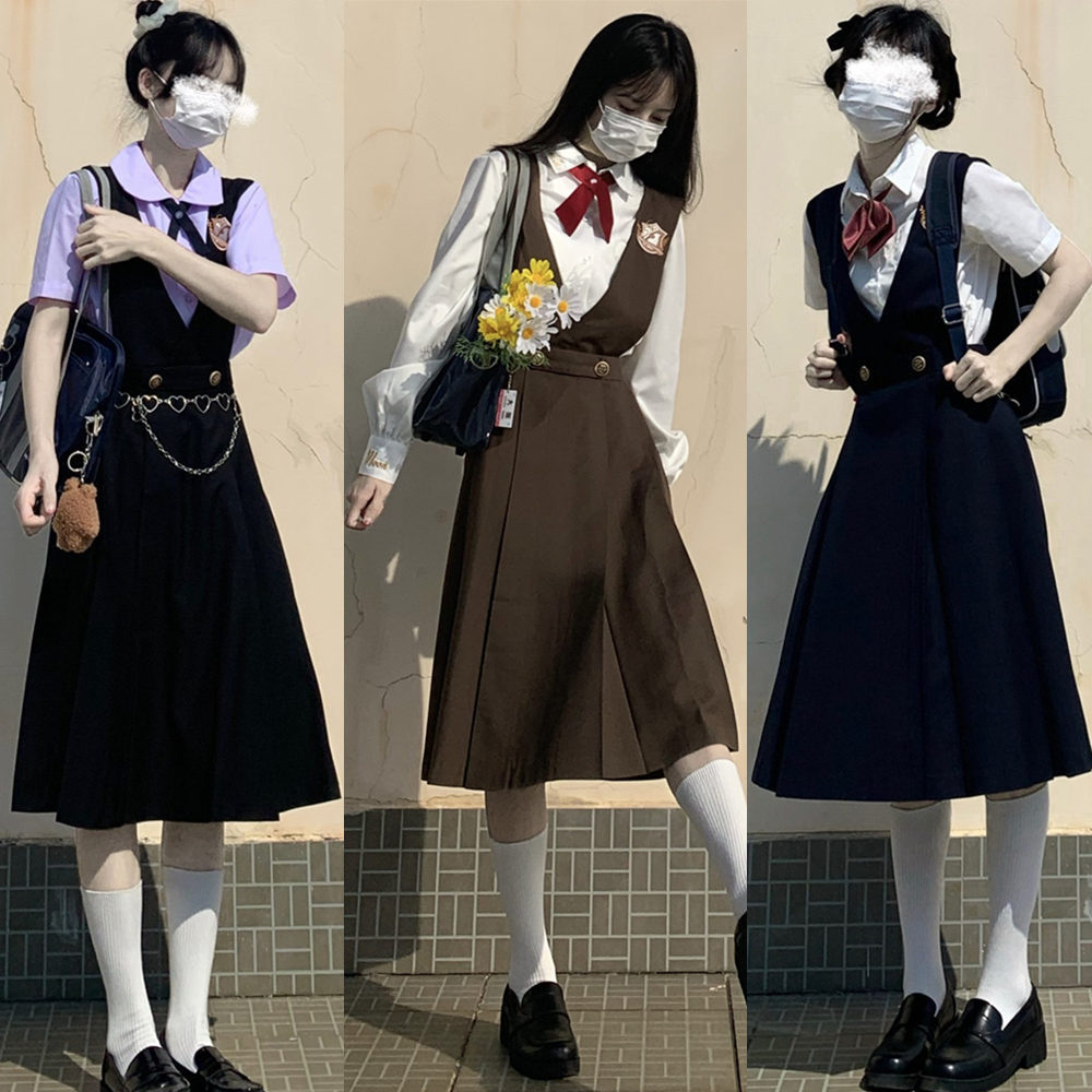 【现货批发】原创 喵不二 护奶裙秋季jk制服正版连衣裙卡奶裙套装
