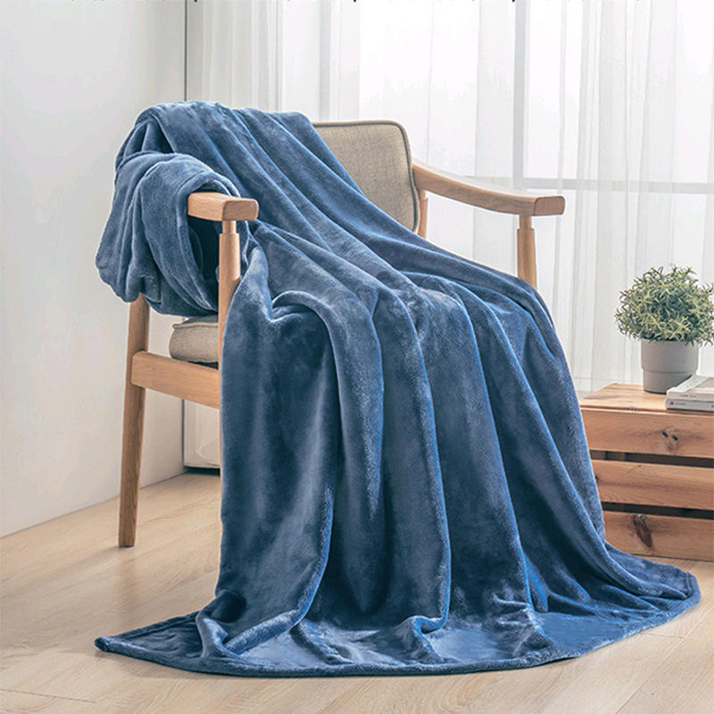 圣淳超柔法兰绒毯折边毛毯空调被午睡毯厂家直销单面数码印花毛毯