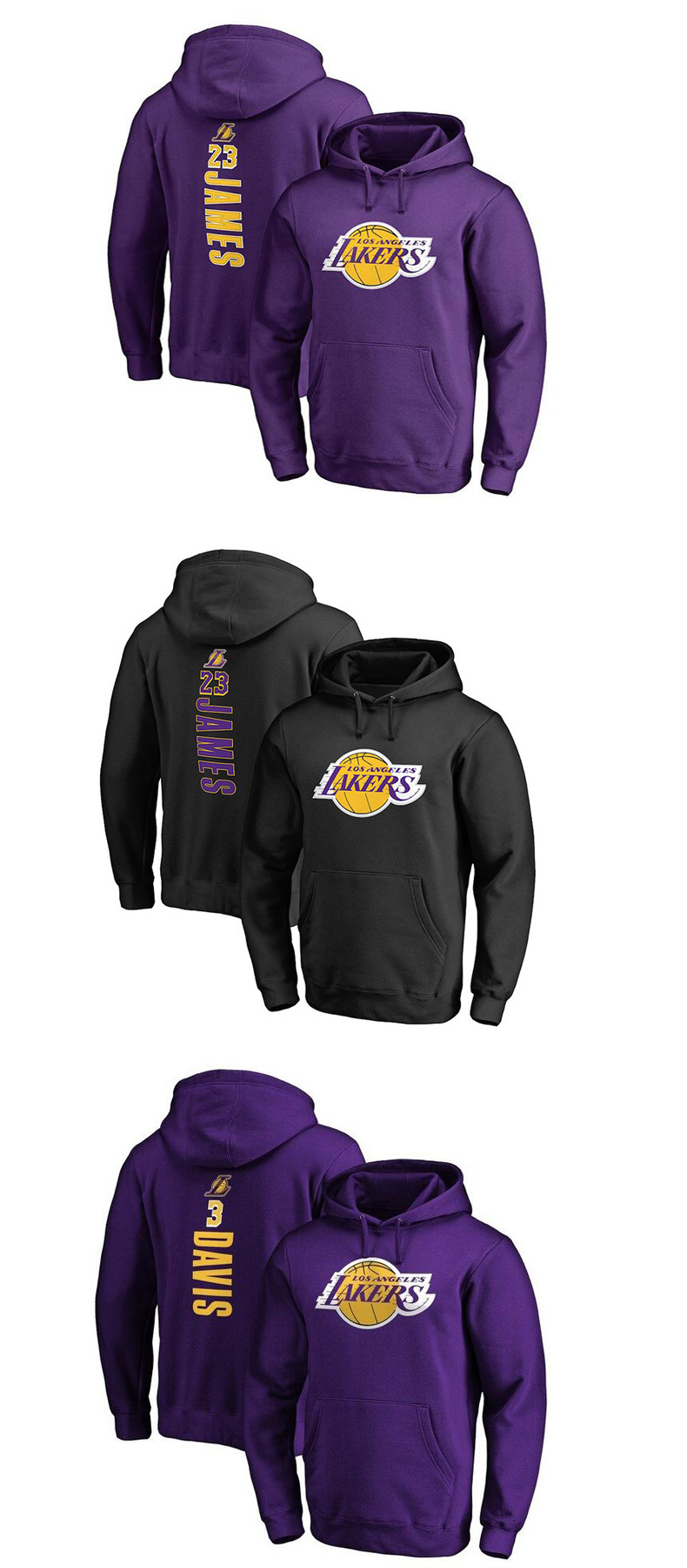 跨境nba湖人詹姆斯篮球运动衫球服亚马逊套头连帽卫衣男外贸球衣