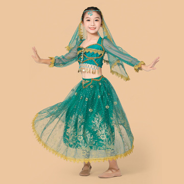 印度舞服装女儿童六一异域风情沙漠公主演出服幼儿新疆民族舞蹈服