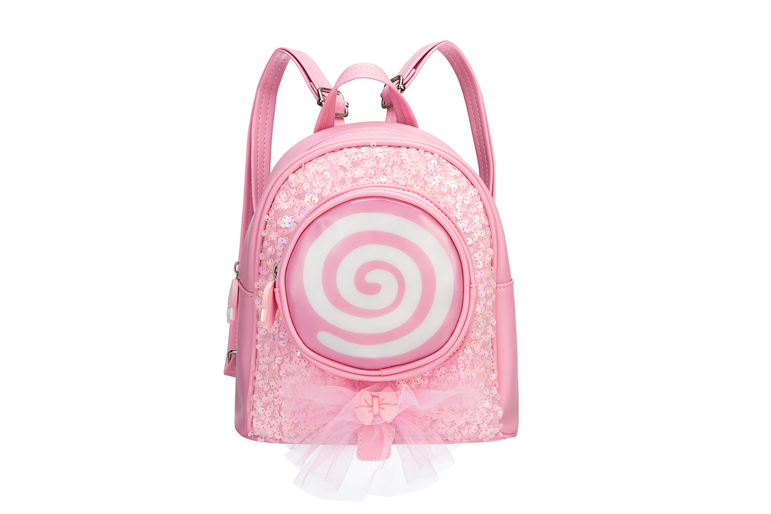 新款幼儿园儿童书包女孩街拍led亮片背包可爱棒棒糖卡通双肩包