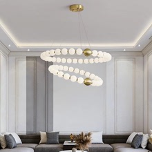 全光谱简约现代法式客厅吊灯北欧创意全铜奶油风魔豆卧室餐厅吊灯
