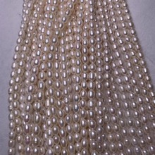 天然 淡水珍珠 少瑕半成品散珠子 米珠串珠 diy水晶饰品