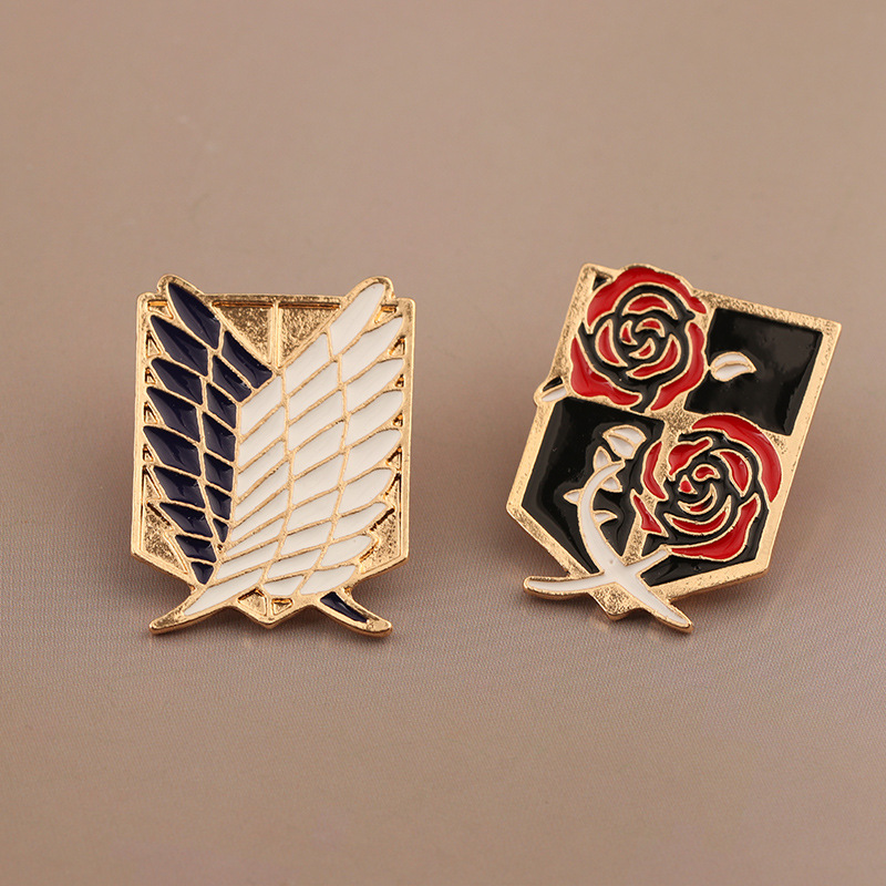 动漫周边 进击的巨人胸针 艾伦自由之翼 调查兵团brooch别针徽章