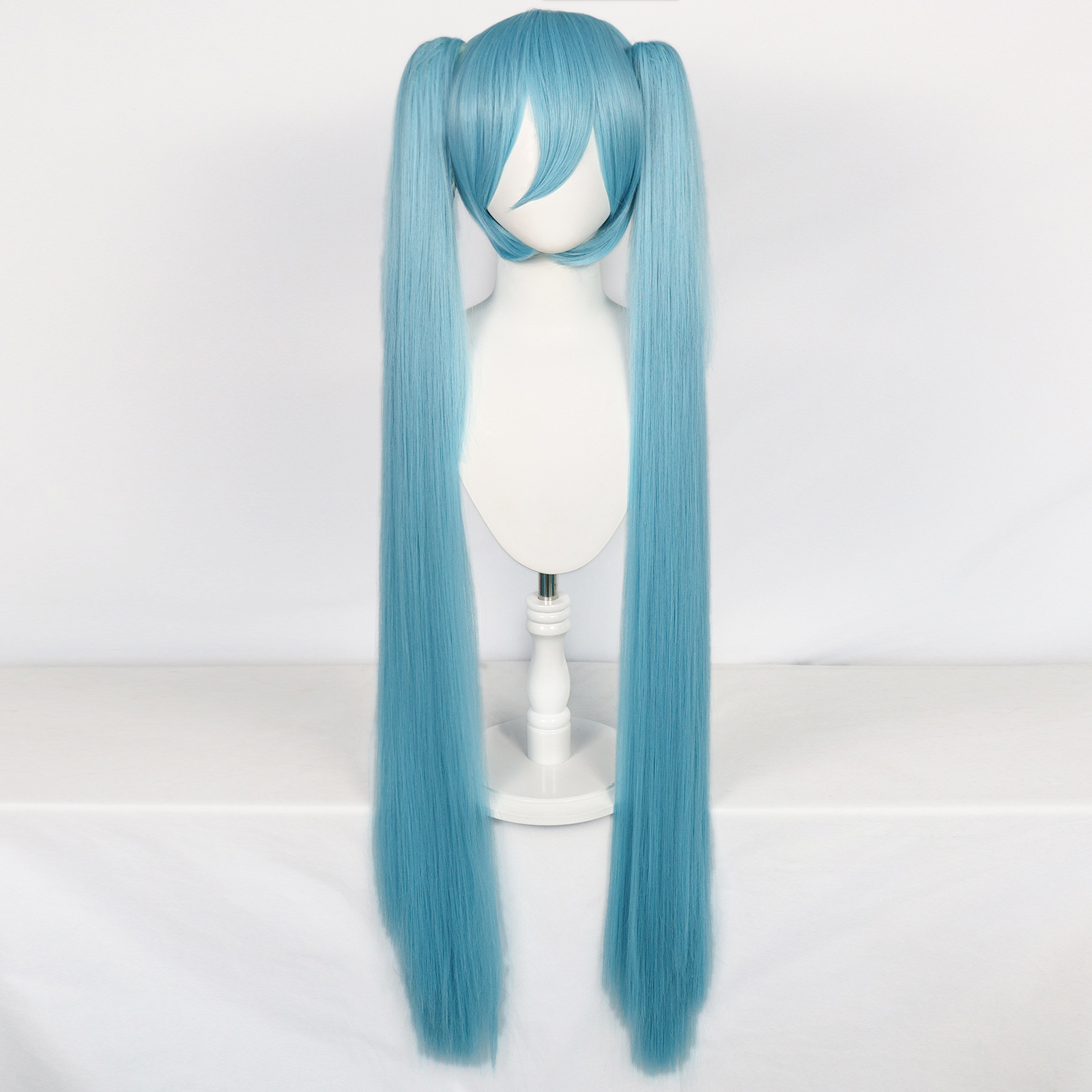 动漫假发 初音未来 miku假发 cos假发 天蓝色120厘米wig厂家直销