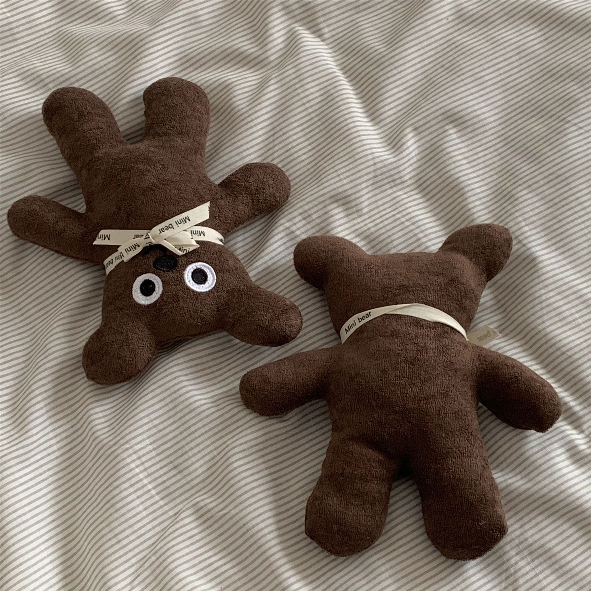 小众ins风可爱呆萌月亮小熊玩偶治愈系毛绒公仔安抚娃娃生日礼物