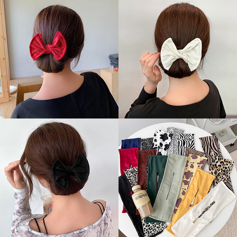 懒人扭扭夹蝴蝶结盘发器发带抖音同款新款丸子头旋转盘发神器发饰