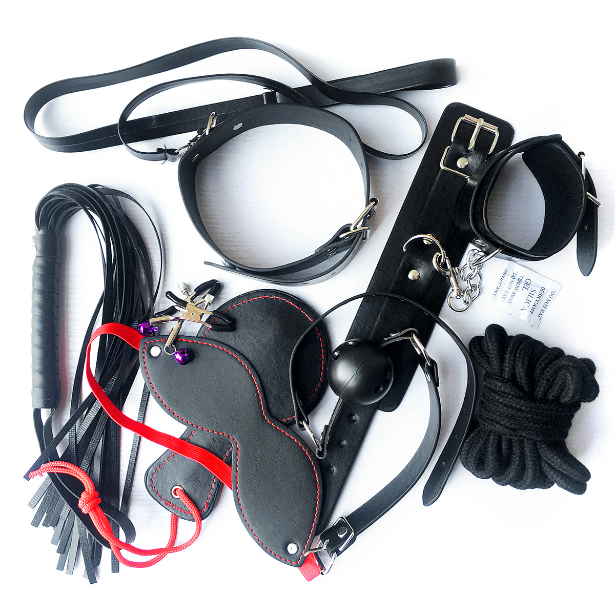 源头工厂sm情趣皮革无毛8件八件套 调教主奴捆绑束缚性爱成人用品
