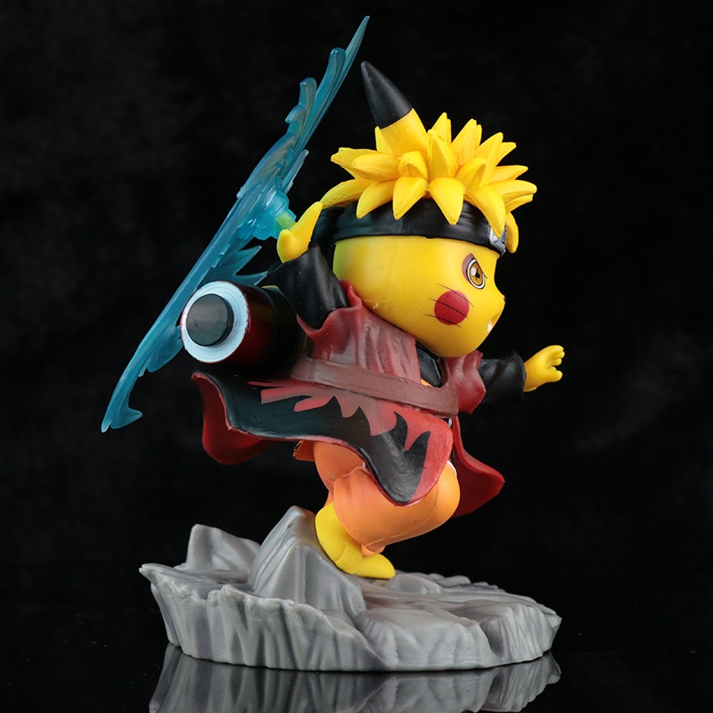 动漫 火影忍者鸣人螺旋手里剑cos变装皮卡丘手办模型仙人模式盒装