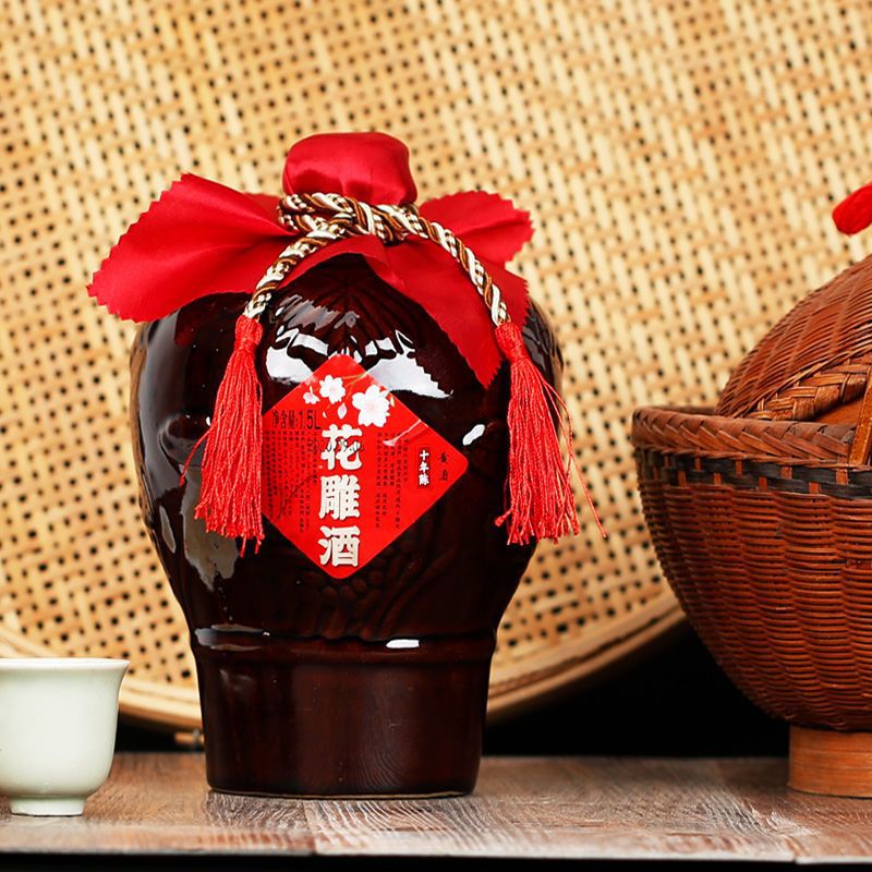 绍兴产黄酒十年陈花雕酒坛装1.