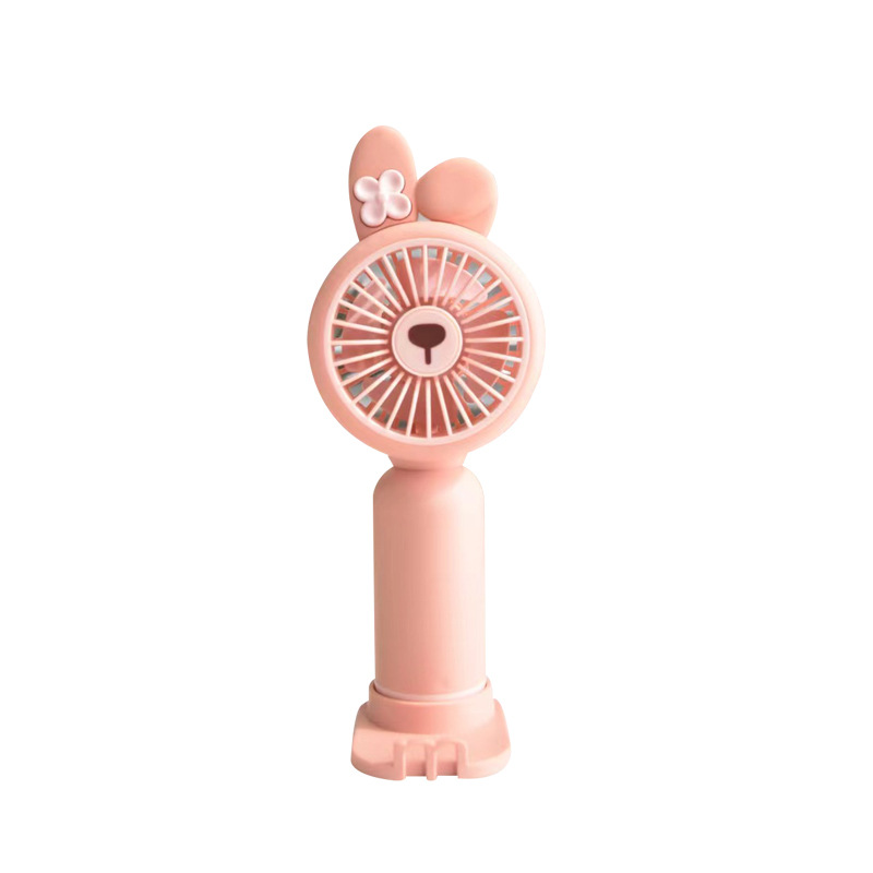 2024 New Small Handheld Fan Mobile Phone Holder with Base USB Charging Summer Portable Student Electric Fan