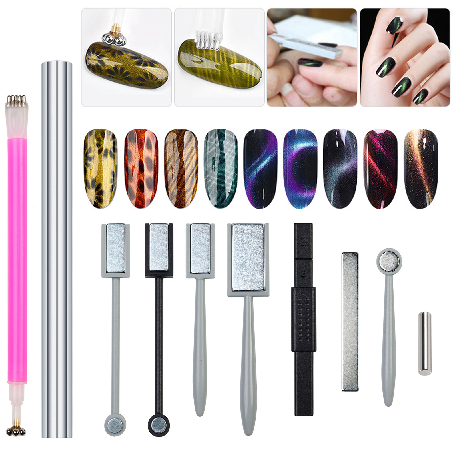 Manicure Implement New Cat Eye Magnet Gel Nail Polish Fancy Multifunctional Nail Art Cat Eye Magnet Pen