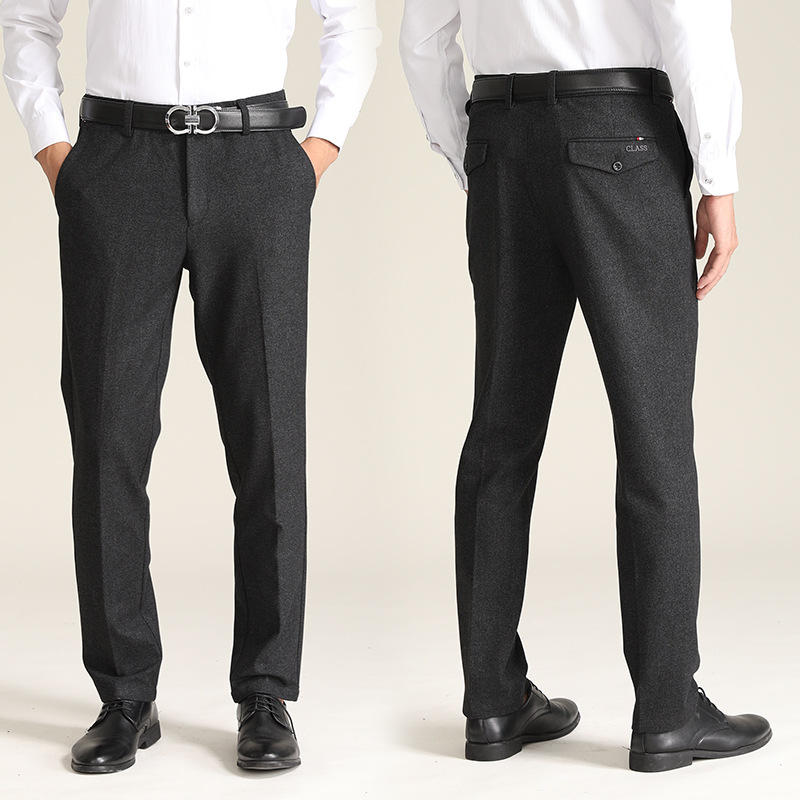 男士西裤秋冬直筒修身长裤男商务正装潮流时尚休闲西裤上班西裤男