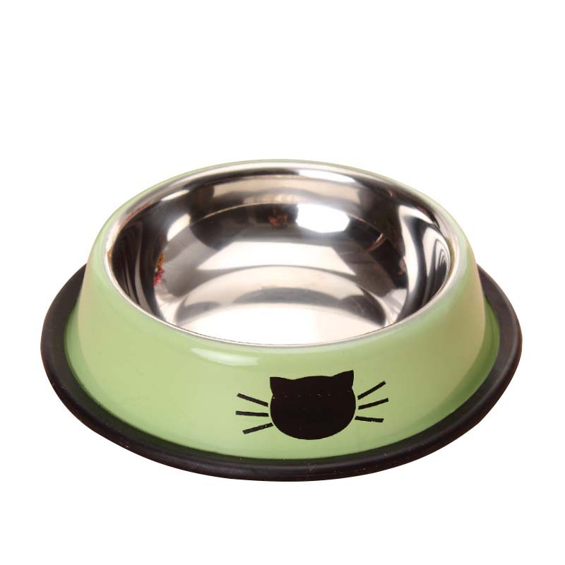 Pet Supplies Can Be Combined Pet Bowl Stainless Steel Cat Bowl Dog Bowl Color Non-Slip Dog Food Bowl Factory Direct Sales