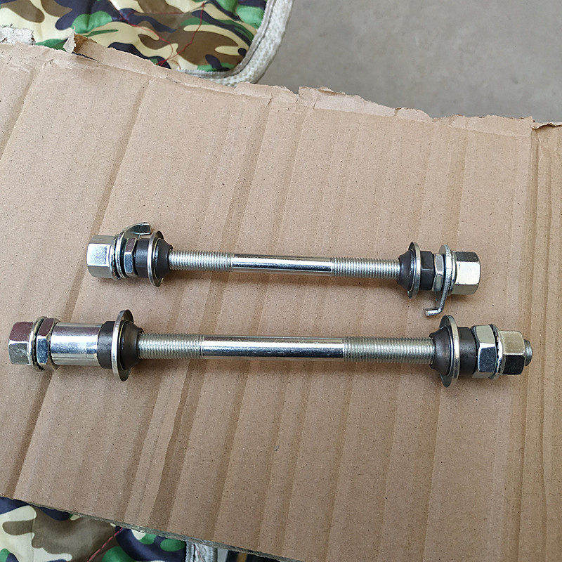 自行车前后花鼓轴心 山地车变速实心后轴 变速前后轴 自行车配件