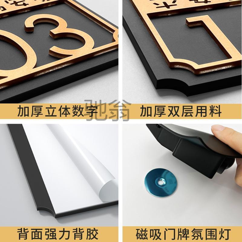 rqc入户门牌门牌号码牌家用门牌现做别墅住宅入户门装饰挂牌户外