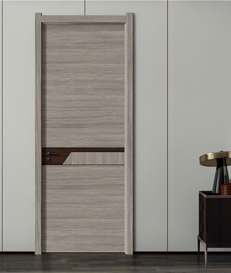 现代简约窄边铝木门卧室隔音房间门实木复合免烤漆室内门厂家批发