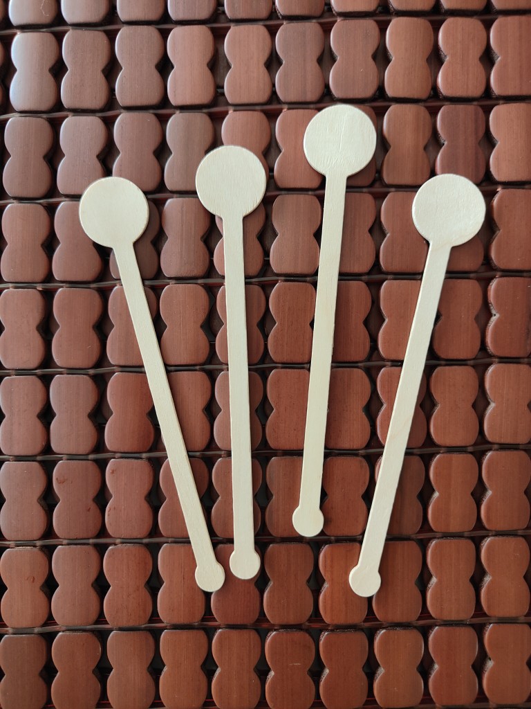 150双头咖啡搅拌棒一次性木质咖啡棒圆头表面印logo新款100支袋