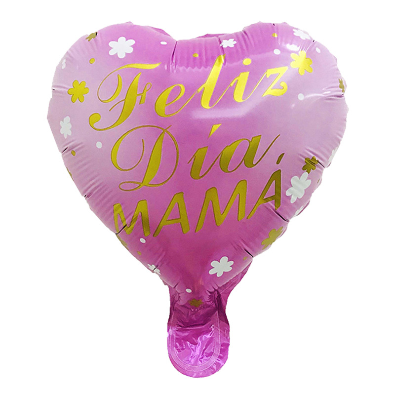 New 10-Inch Western Valentine's Day Mother's Day Aluminum Balloon Birthday Full Moon Party Decoration Peach Heart round Balloon