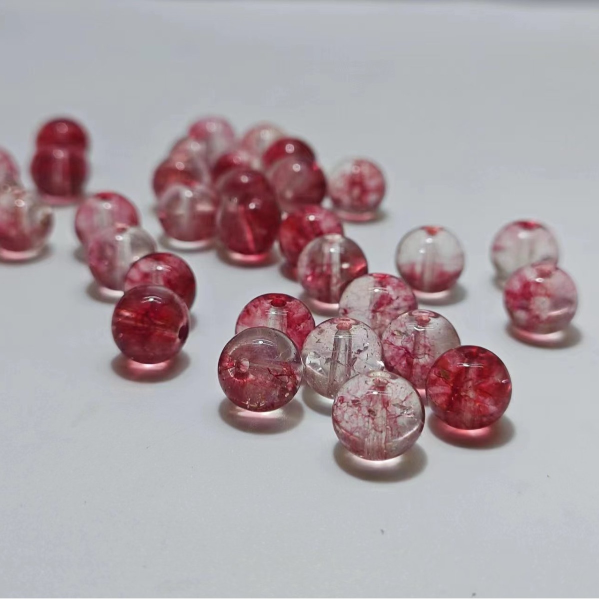 精品水晶珠子散批天然散珠串珠 diy手链项链手串隔珠水晶圆珠配件