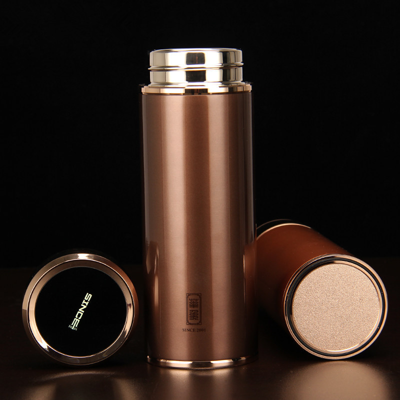 华象789号304不锈钢双层高真空商务便携保温杯茶水杯可定制logo