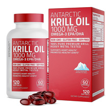 外贸热销 磷虾油软胶囊Krill oil softgels虾青素DHA EPA支持OE M