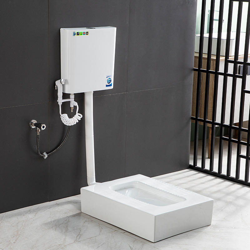 新型免挖坑蹲便器马桶坐便器改变蹲坑带存水弯防臭蹲厕不凿地